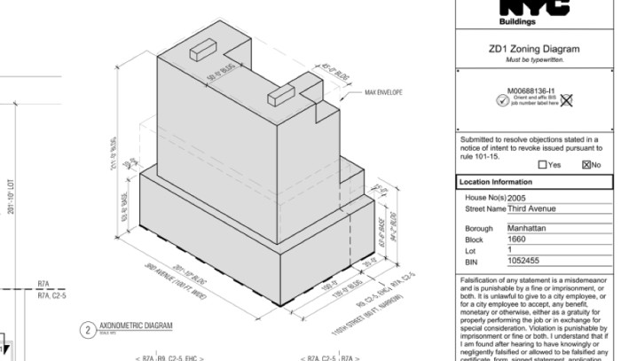 2005 Third Avenue (Credit - Gerald Valgora architect via DOB)