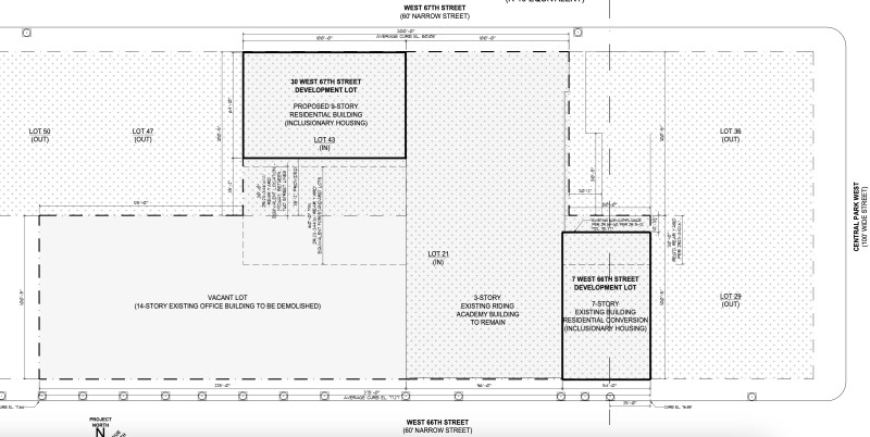 30 West 67th Street, 7 West 66th Street (Credit - Stephen B Jacobs Group via DOB)