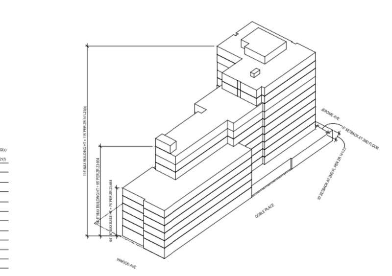 1545 Jerome Avenue axonometric rendering (Credit - Kimberly Murphy architect via DOB)